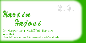 martin hajosi business card